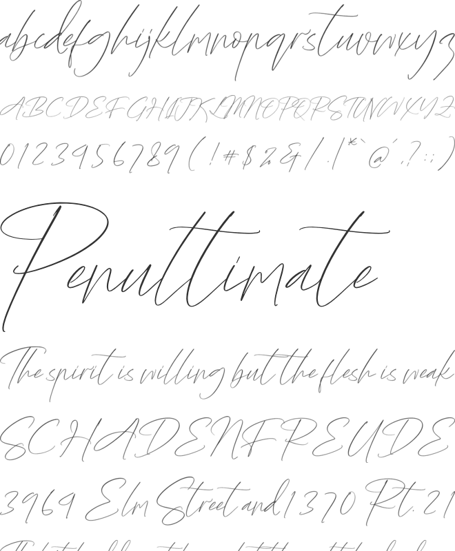 Arthur Meridian font preview
