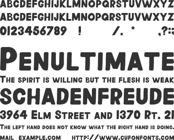 Balok font preview