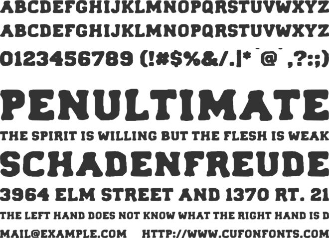 Forge Garage Sans font preview