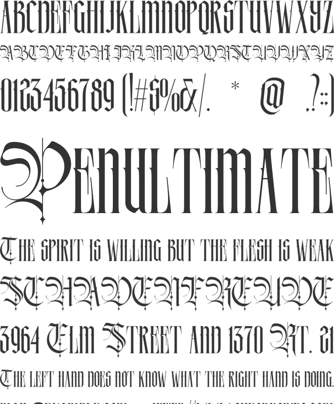 Rosella mirakle font preview