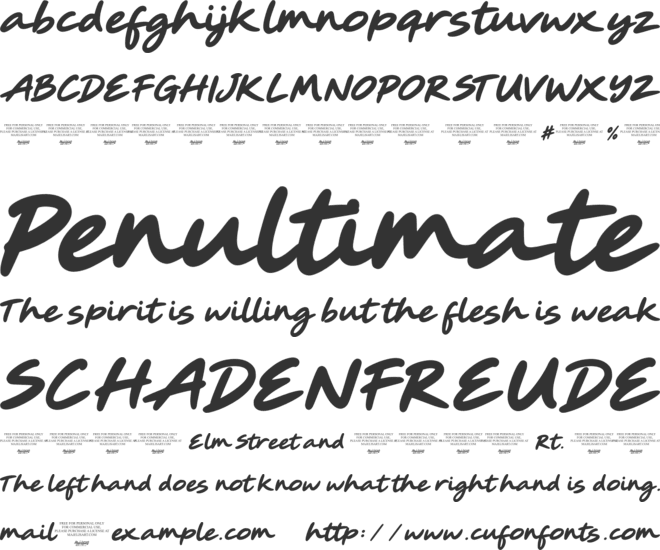 Afilora font preview