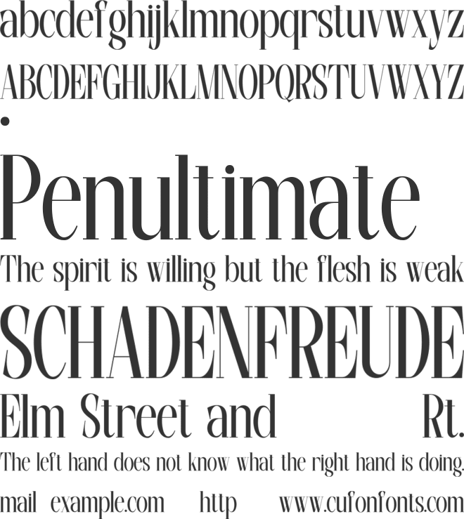 ASFERON font preview