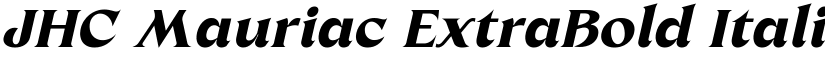 JHC Mauriac ExtraBold Italic font