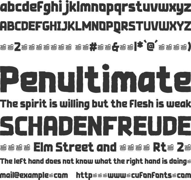 Onex Traki Trial font preview