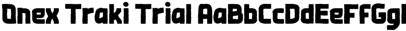 Onex Traki Trial font download