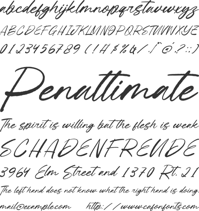 Creative Online font preview