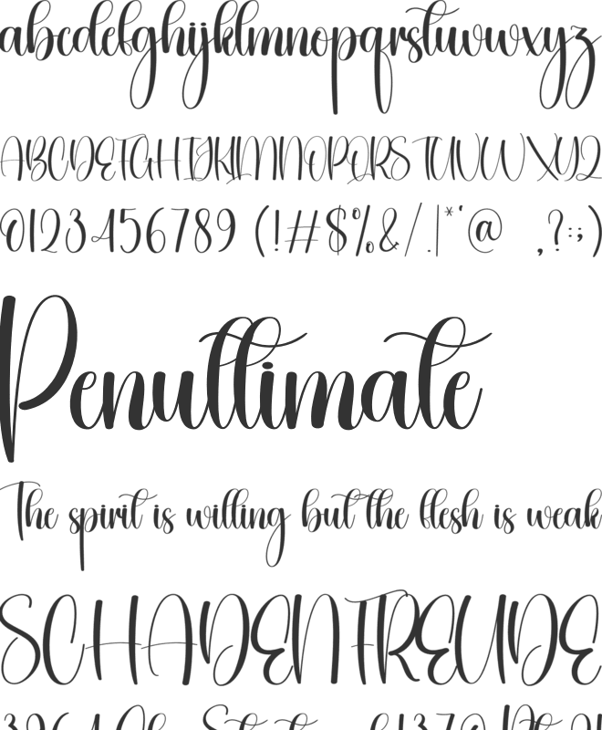 Besties font preview