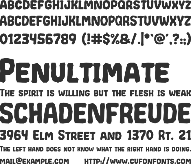 CRUMPLED font preview