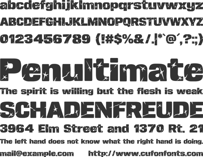 Axeblast Personal Use Only font preview