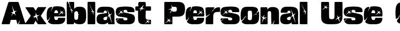 Axeblast Personal Use Only font download