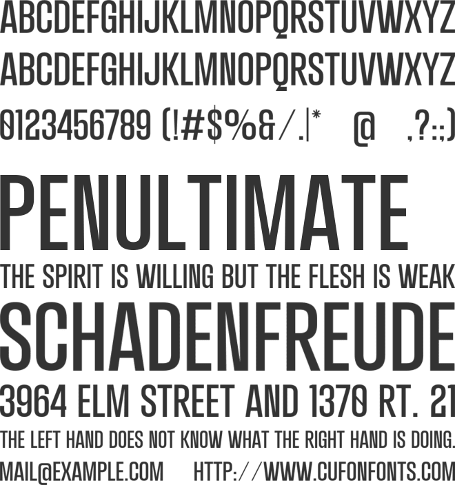 Minder font preview
