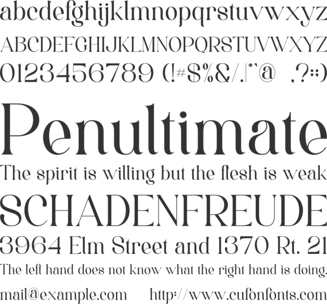 Saitago font preview
