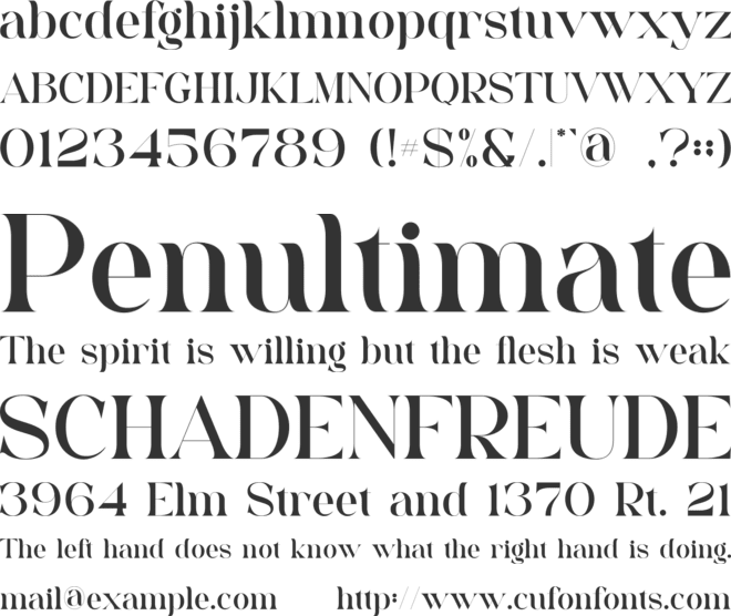 Blode font preview