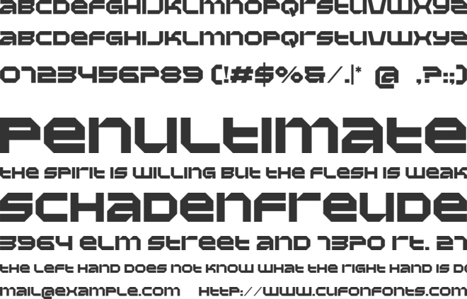Gotech font preview