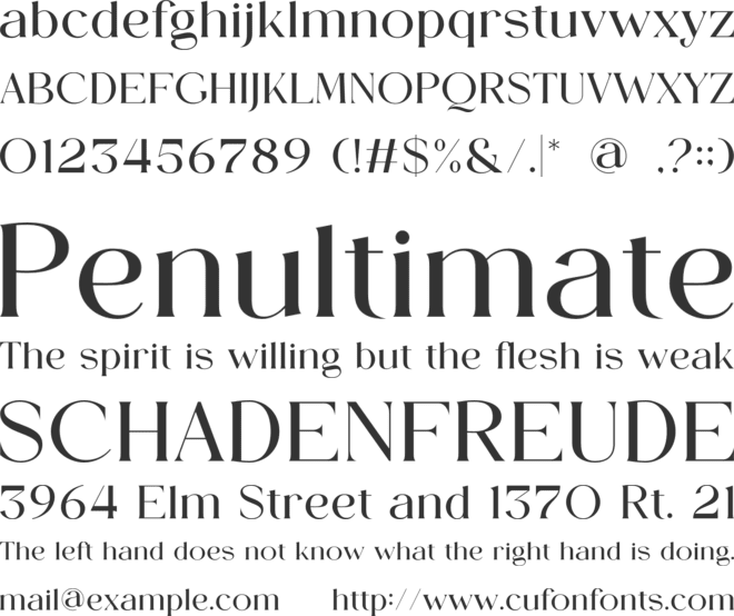 Mervola font preview
