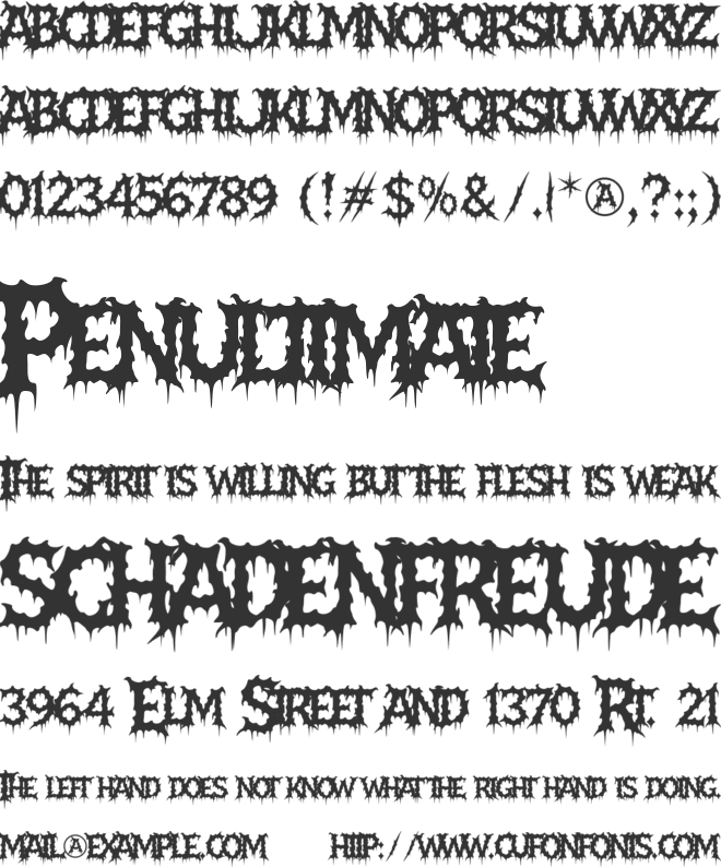 Naroth font preview