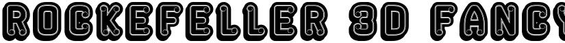 Rockefeller 3D Fancy Flat Regular font