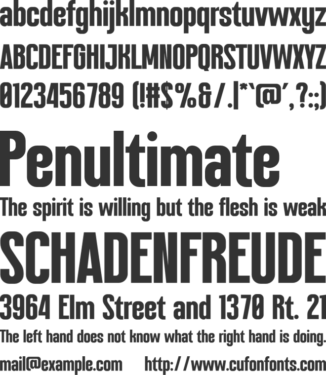 COMVOTA font preview