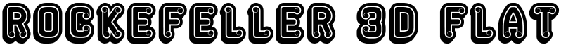 Rockefeller 3D Flat Regular font