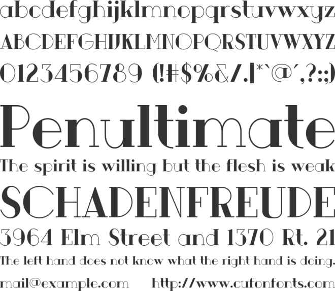 Djuwara font preview