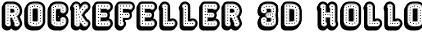 Rockefeller 3D Hollow Regular font