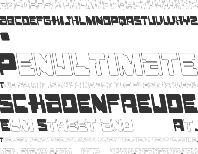 ALTZON font preview