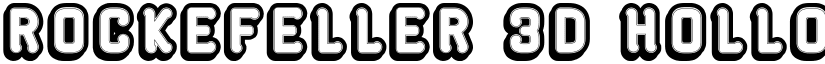 Rockefeller 3D Hollow Flat Regular font