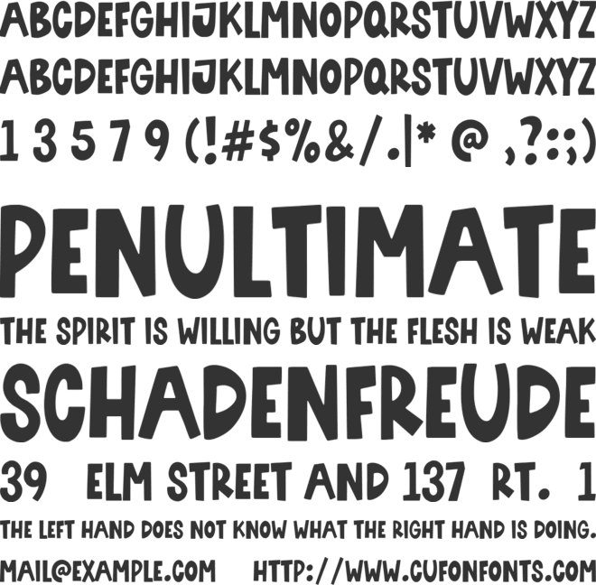 Weird Jokes font preview
