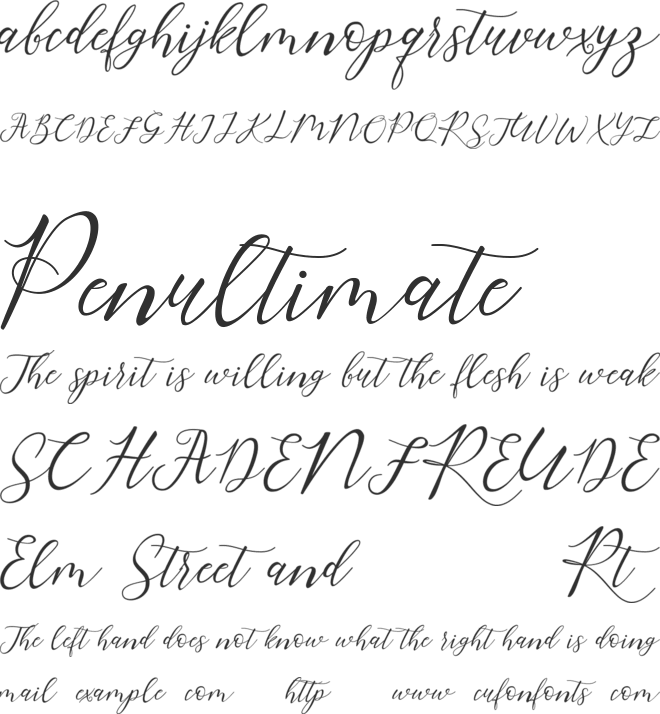 Rembrants font preview