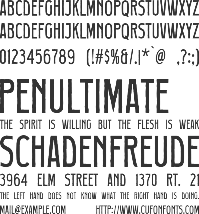 Carvent font preview