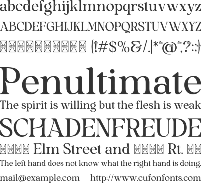 Tenskir font preview