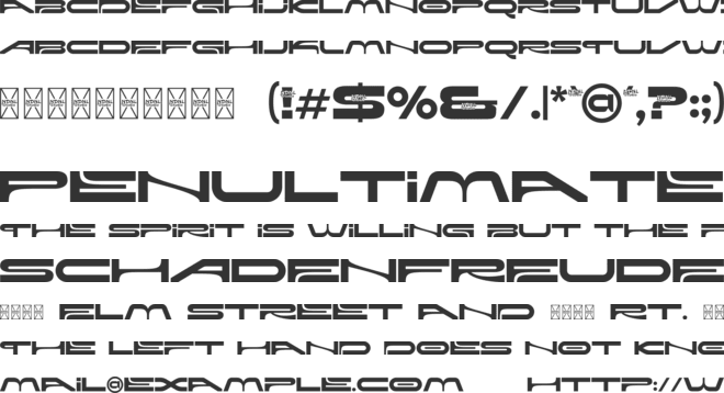 Deroka font preview