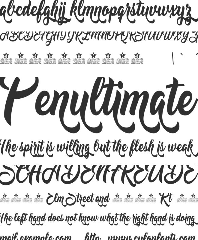 Claudina Personal Use font preview