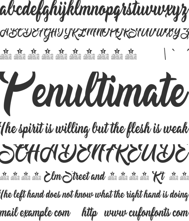 Claudina Personal Use font preview