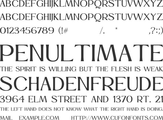 Vempera Semi font preview