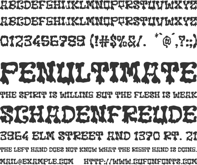 LSD Party Club font preview