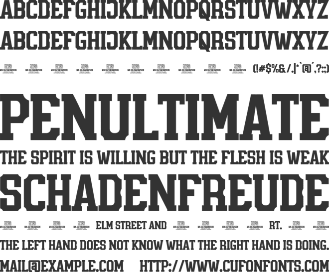 Halvarson PERSONAL USE font preview