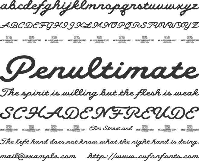 Sourdough Script font preview