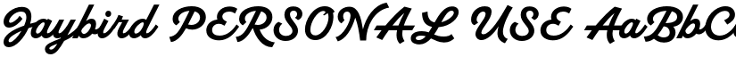 Jaybird PERSONAL USE font download