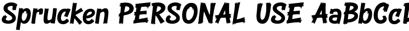 Sprucken PERSONAL USE font download