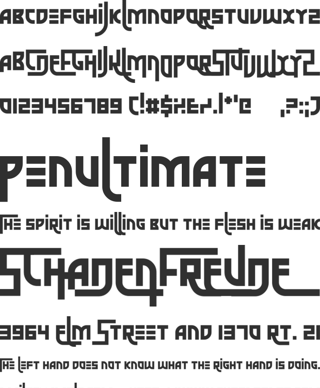 The Jjester font preview
