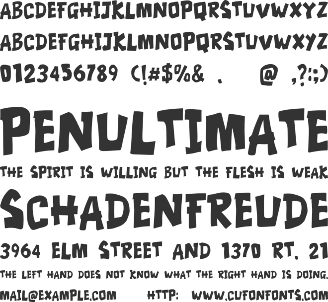 Spookyy font preview