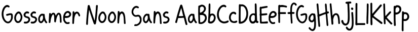 Gossamer Noon Sans font