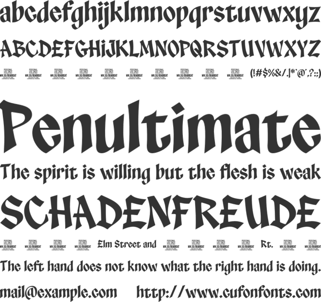 Deadbeat PERSONAL USE font preview