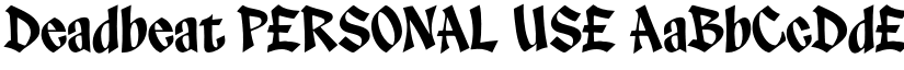 Deadbeat PERSONAL USE font