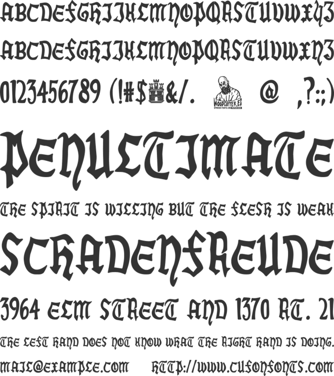 El Burgo de Osma font preview
