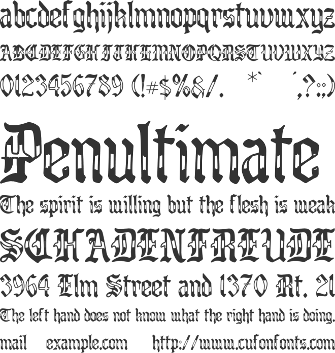 The Biology Gang font preview