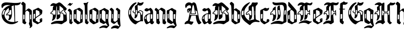 The Biology Gang font download