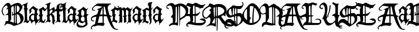 Blackflag Armada PERSONAL USE font