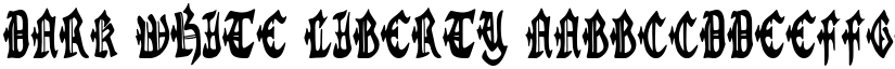 Dark White Liberty font